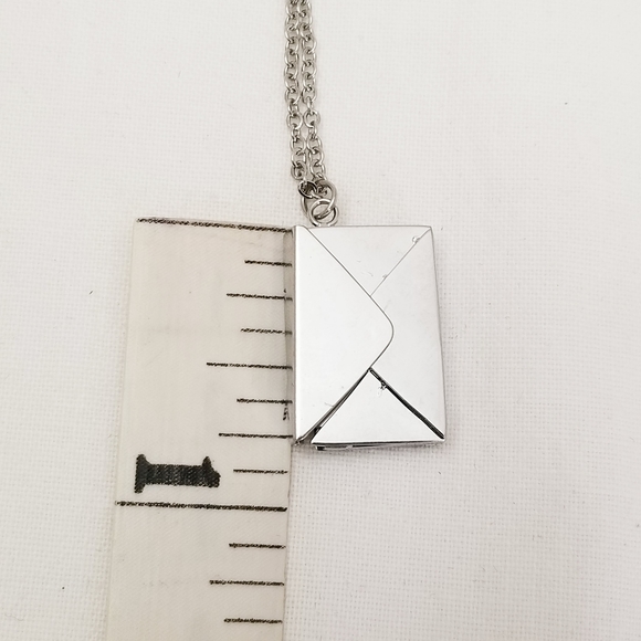 I Love You Letter Envelope Women's Necklace. Stainless Steel. New - Picture 5 of 9